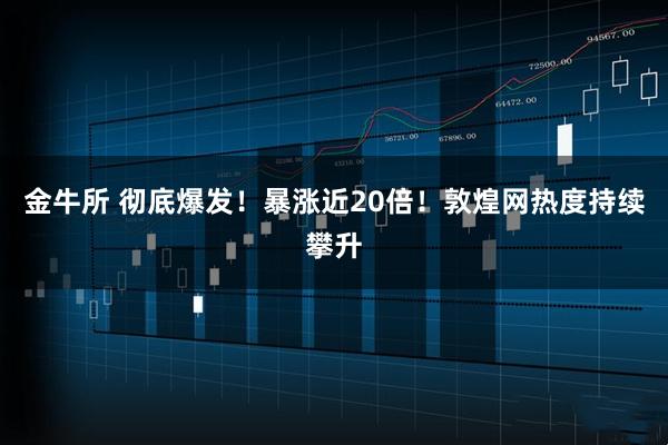 金牛所 彻底爆发！暴涨近20倍！敦煌网热度持续攀升