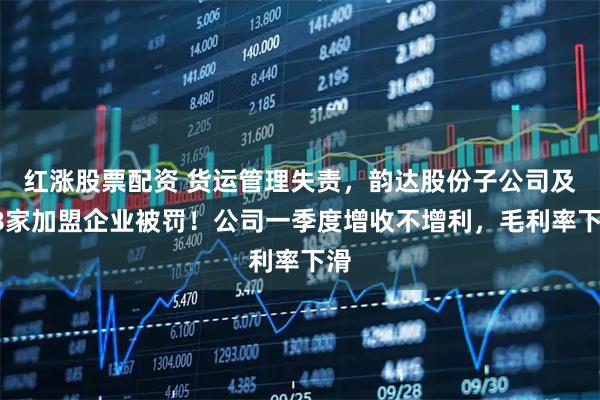 红涨股票配资 货运管理失责，韵达股份子公司及58家加盟企业被罚！公司一季度增收不增利，毛利率下滑